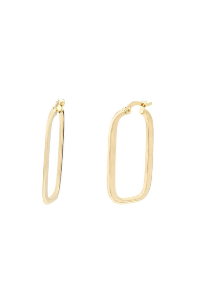 Bijuteria SORELLY 14k Gold Huggie Hoops Rectangle Earrings