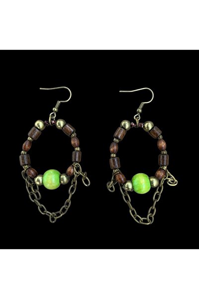 LeylanTakı Leylan Jewelry Women's Coffee Bohemian Hoop Earrings