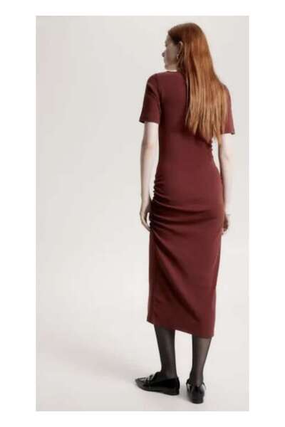 Tommy Hilfiger women's dress, faded red, cotton, size M (INTL)