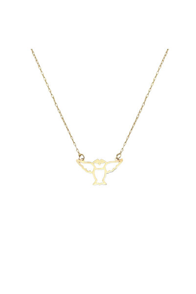 Bijuteria SORELLY Colier bufniță din aur de 14k