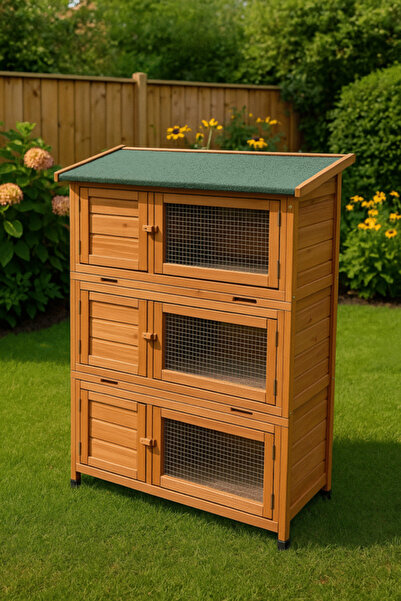 CASA PUFOSULUI Rabbit Cage "Olaf" – 91 × 45 × 116 cm
