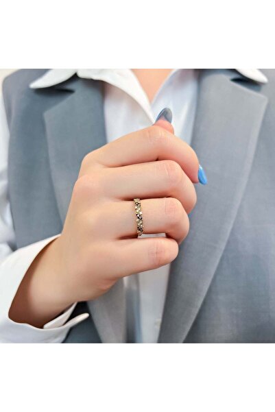 Bijuteria SORELLY 14k Gold Ring with White and Brown Diamonds 0.138 ct Size 14