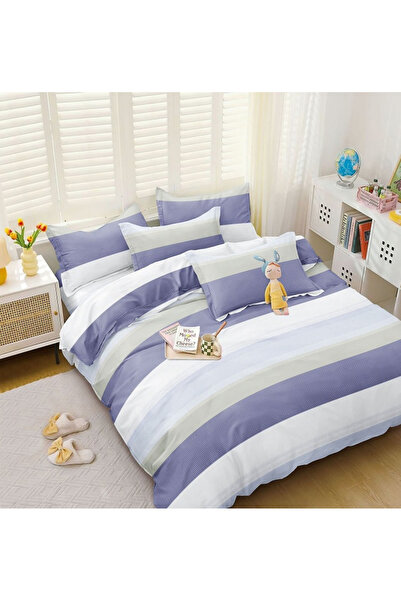 Pucioasa Double bed linen, 4-piece, reversible, superior satin cotton (SA-671)