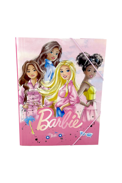 Barbie Paints A/4 folder with elastic