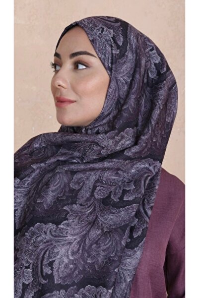 Hadi Koza Cotton Shawl-Plum