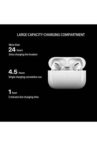 Generic Air Pro TWS Bluetooth Intelligent Sensor Touching In-Ear Headphones With Charging Box White