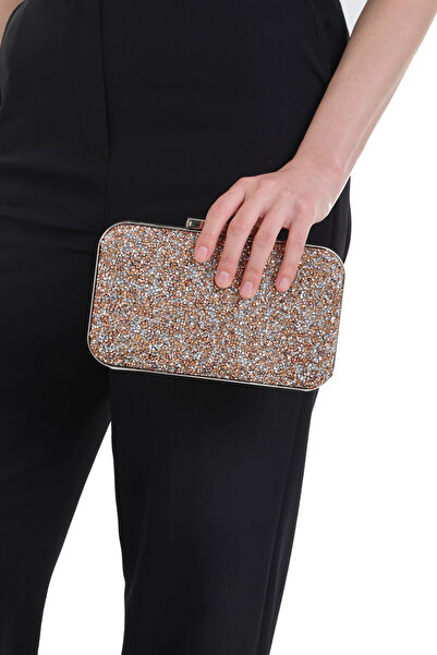 By EDUU White Stone Shoulder and Hand Women's Evening Dress Bag / Women's Wedding Engagement and Evening Bag