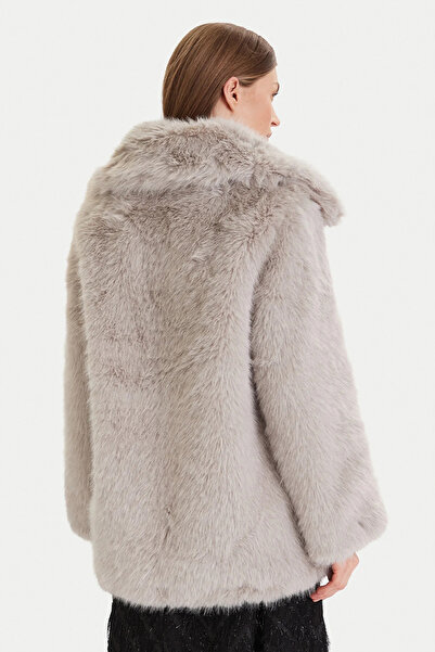 ONLY Onlashia Regular Fit Palton cu Guler Șal Pufos MONT 15356621