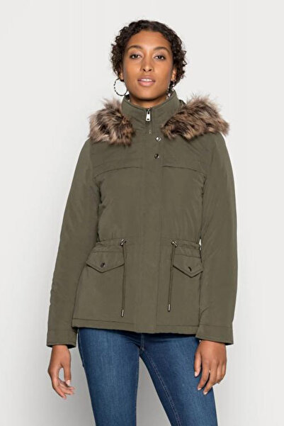 ONLY Onlnewstarline Regular Fit Μαλακό Παλτό με Λεπτομέρεια από Φτερά με κουκούλα ΠΑΛΤΟ 15297128