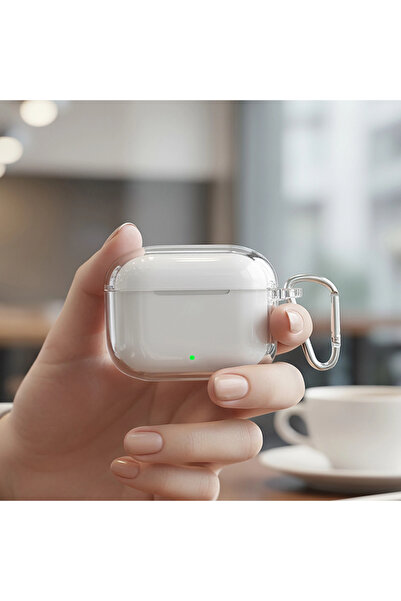 Huawei CaseOnn FreeBuds SE 4 ANC Kılıf Askı Aparatlı Transparan Silikon Şeffaf