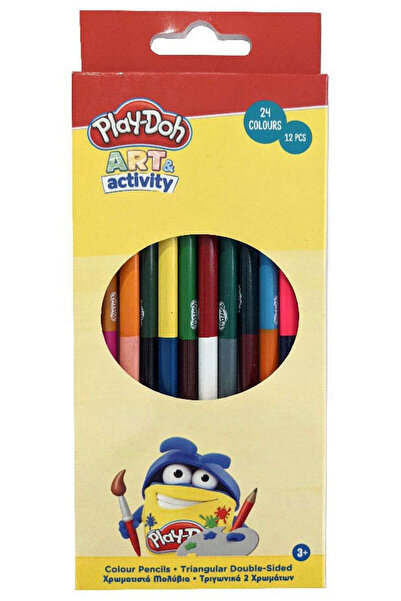 Play Doh Play-Doh Art set of double-ended colored pencils, triangular
