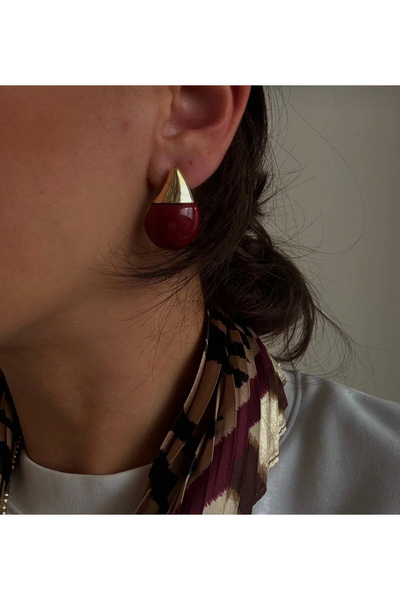 Home Bordo Gold Drop Earrings