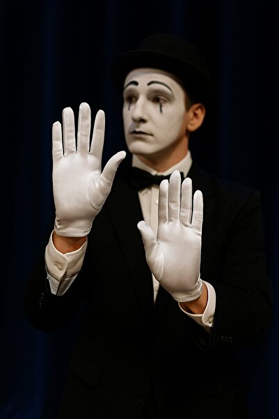 TOYFEST Λευκό σατέν ελαστικό ύφασμα γάντια Κομψό αξεσουάρ για πάρτι γάμου Μαλακό γυαλιστερό ύφασμα