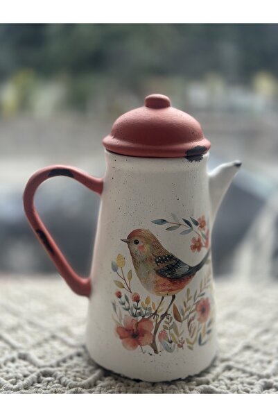 Baykuşca مزهرية وديكور على شكل طائر بمظهر عتيق، مصنوعة من المرجان