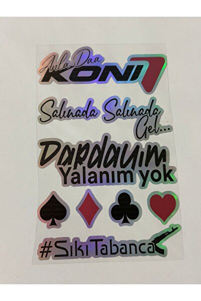 Hobi Butik Hologram Oto Sticker Araba Hologram Sticker Oto Cam Yazı Araba Cam...