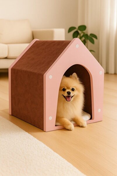 CASA PUFOSULUI Premium indoor dog house for companion dogs — Royal Pink