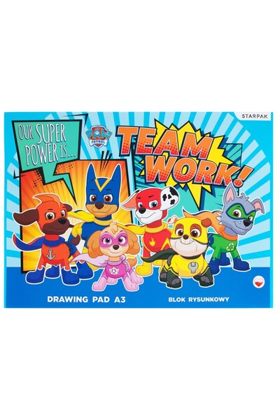 PAW PATROL Σκετσάριο Paw Patrol A/3, τετράδιο ζωγραφικής 20 φύλλων