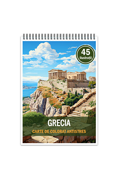 Legendary Gifts Carte de colorat antistres, 45 de ilustrații Grecia, 96 de pagini, format: A5