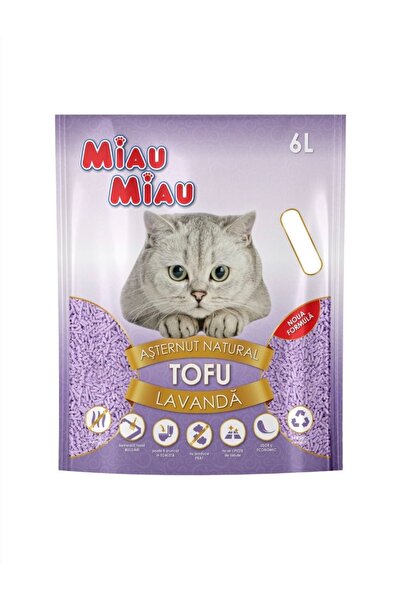 MIAU MIAU Așternut cu tofu și lavandă 2 bucăți x 6 L