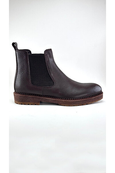ALZA SHOES Genuine Leather Chelsea Men's Winter Boots - Lightweight and Comfortable - Suitable for Everyday Wear