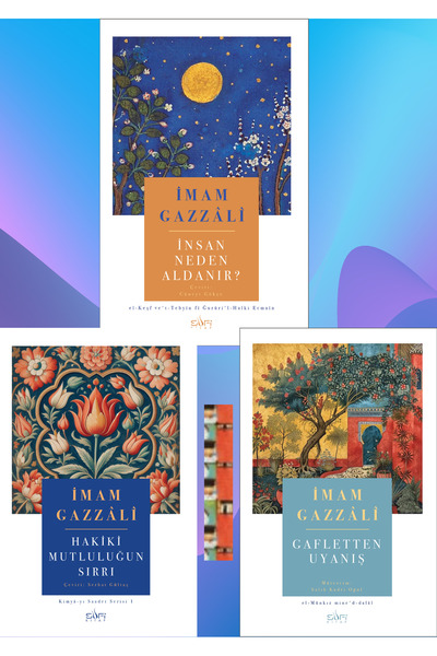 Sufi Kitap İnsan Neden Aldanır?, Hakiki Mutluluğun Sırrı, Gafletten Uyanış(3KİTAP) İmam Gazzâlî