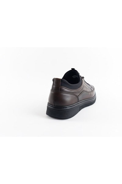 MAKRAS EXCLUSIVE 100% Genuine Leather Casual Sneaker Black Daily Shoes