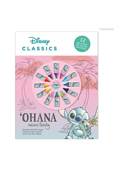 Stitch Disney Lilo și Cheeky caiet + set mini creioane colorate