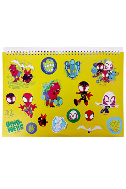 SPIDERMAN Spider-Man Spidey Dino-Webs A/4 Spiral-Bound Sketchbook, 40 Pages and Stickers