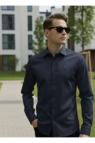 YusGos Men's Classic Regular Fit Regular Collar Long Sleeve Easy Iron Cotton Shirt