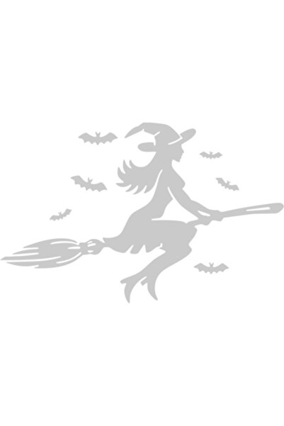 Oracal Car sticker ''Witch'', witch, 18x16 cm, white