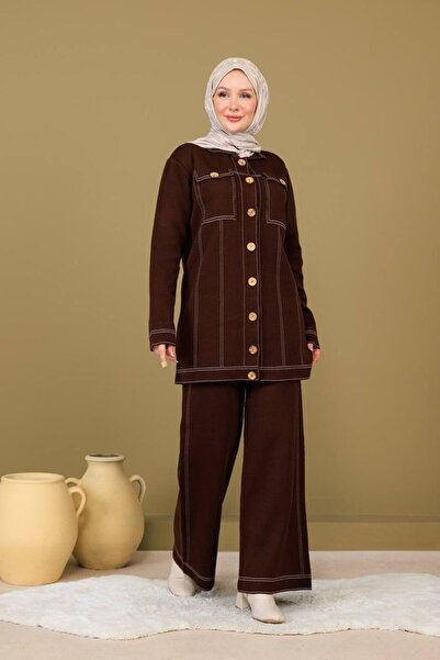 Bold Grup Γυναικείο Σετ Πλεκτό με Εφαρμογή Τζιν Στάνταρ Μέγεθος