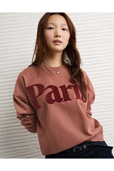 AMERICAN EAGLE AE Velvet Graphic Crewneck Sweatshirt