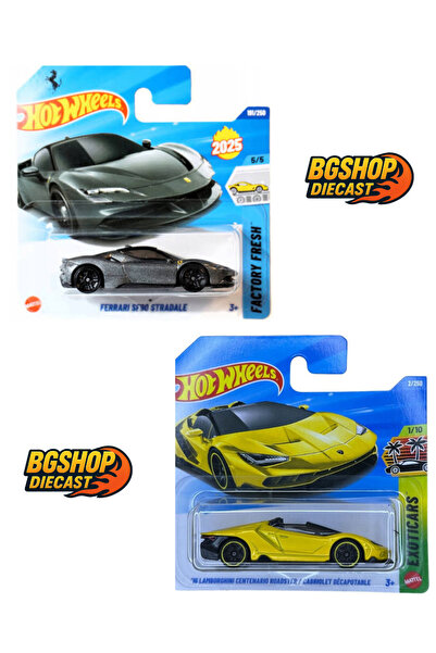HOT WHEELS 2026 Case A Lamborghini Centenario Roadster - Ferrari SF90 STRADALE
