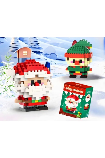 DEK Bricks New Year Special Series Santa Claus and Helper Elf Set of 2 Jigsaw Puzzle Building Blocks