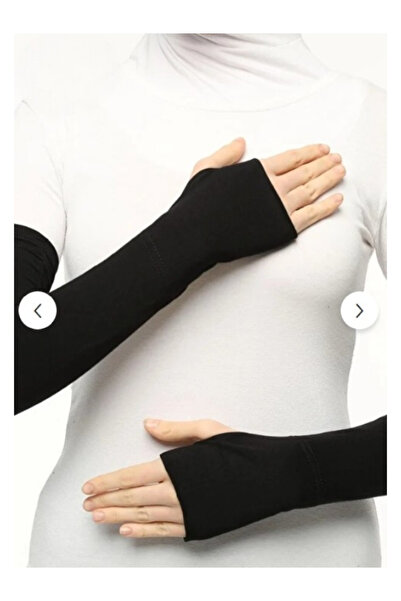 SOSYETEZGAHI Tesettür 2 τεμαχίων μανίκια με κούμπωμα στα δάχτυλα σε μαύρο και...