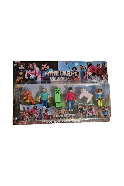 Virtual Trend Set of 6 Virtual Trend® figurines, Minecraft type, 3 years, Multicolor