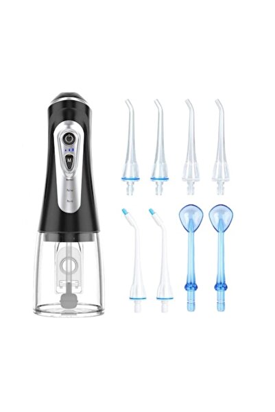 xenomo Irigator oral profesional, fără fir IPX7, 9 moduri, 320 ml, 8 vârfuri ...