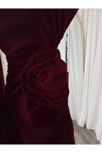 Fashion trend.SA Evening dress fabric: Korean velvet + exquisite hand embroidery
