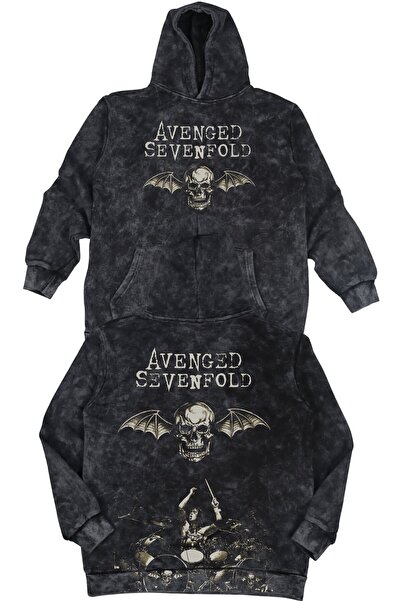 Fuddy Moda سويت شيرت قصة فضفاضة فينتاج أفينجيد سيفنفولد للجنسين مطبوع بغطاء ر...