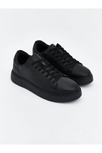 LC Waikiki LCW STEPS Siyah Deri Görünümlü Erkek Spor Ayakkabı