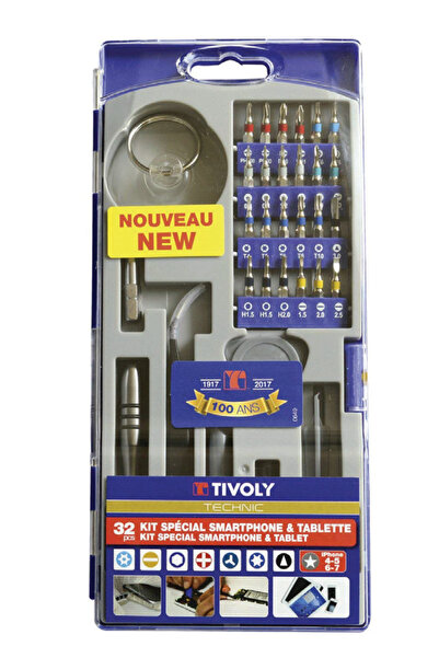 Tivoly Trusa biti si accesorii pentru intretinere si reparatie Smartphone si ...