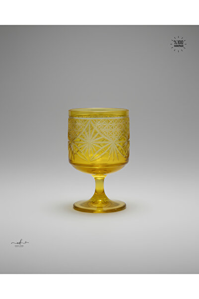 AKDEN STORE Kesme Kristal Dekor Akça Bardak,Magnolia Kasesi