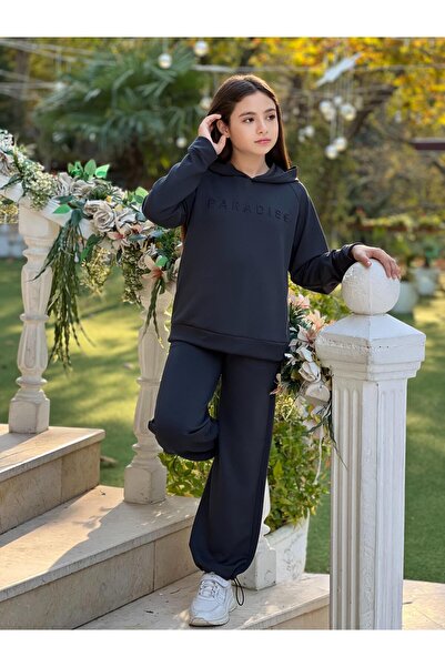 ELONKİDS Hooded Waiter Boy Girl Tracksuit Set