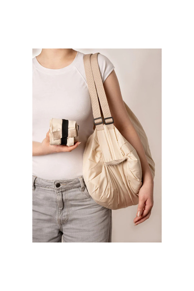 CT STONES Cream Color Foldable Travel Bag