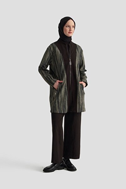 Armine TREND Plus Size Patterned Fabric Trouser Suit-25Kt674