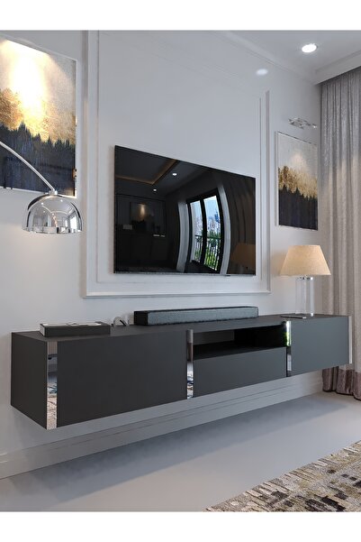 lullaby furniture KARNAVAL DUVARA MONTE TV ÜNİTESİ - SDM-2006-4 ANTRASİT SİLVER