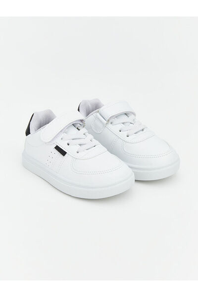 LC Waikiki Lcw Steps White Lace-Up and Velcro Baby Boy Sneakers