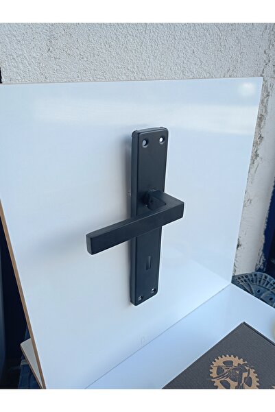 KAİZEN Oda Kapı Kolu - Lama Siyah Mat Kare Aynlı