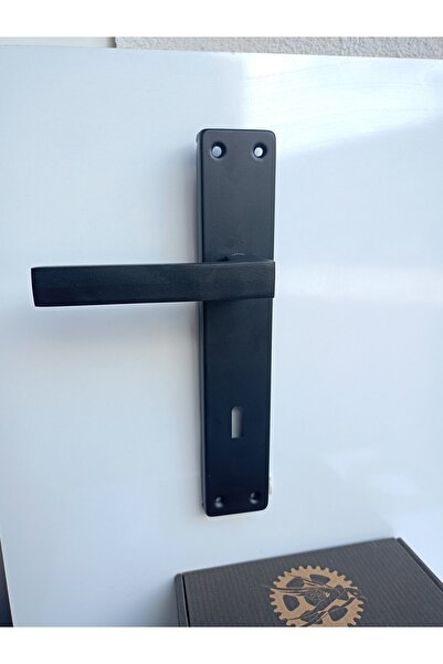 KAİZEN Oda Kapı Kolu - Lama Siyah Mat Kare Aynlı