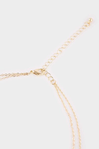 DeFacto Women's 2-Piece Green Clover Detailed Necklace G1272Axns